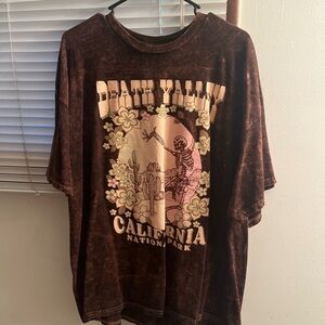 Brown Death Valley Graphic T-Shirt